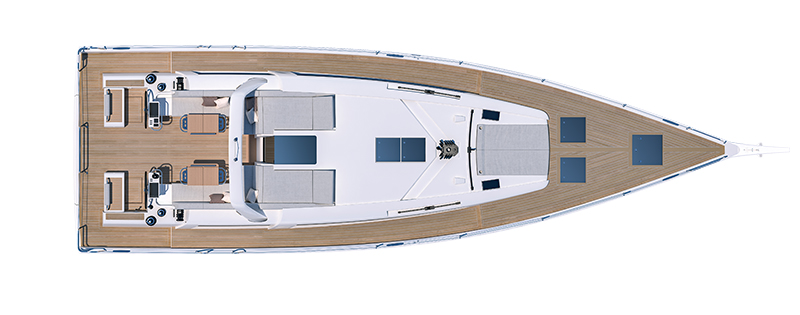 Oceanis Yacht 54 – Decksplan